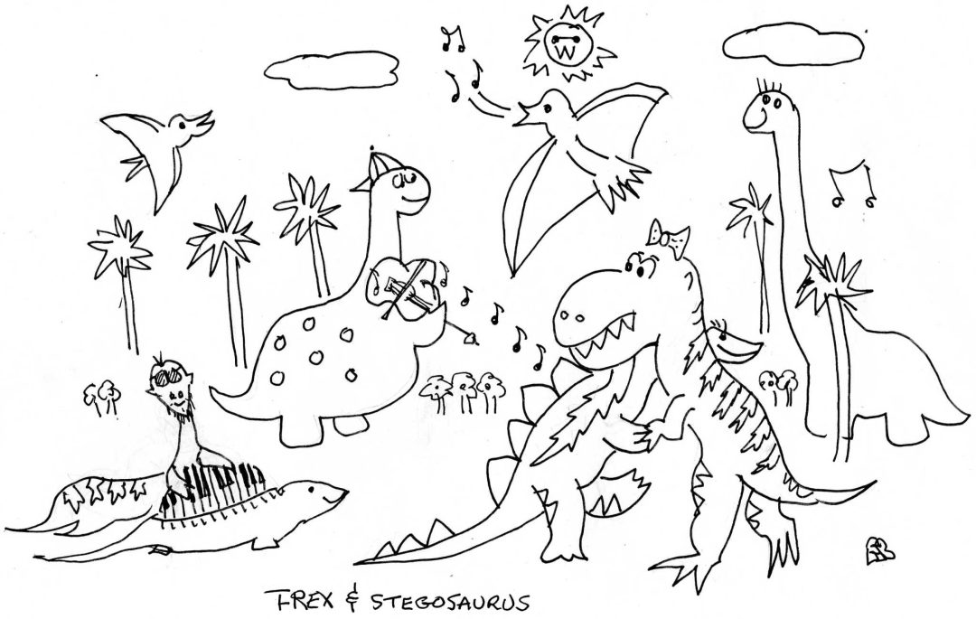 T-Rex and Stegosaurus